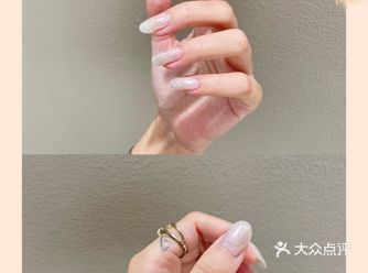 美甲分享自带仙气日系简约高级感美甲