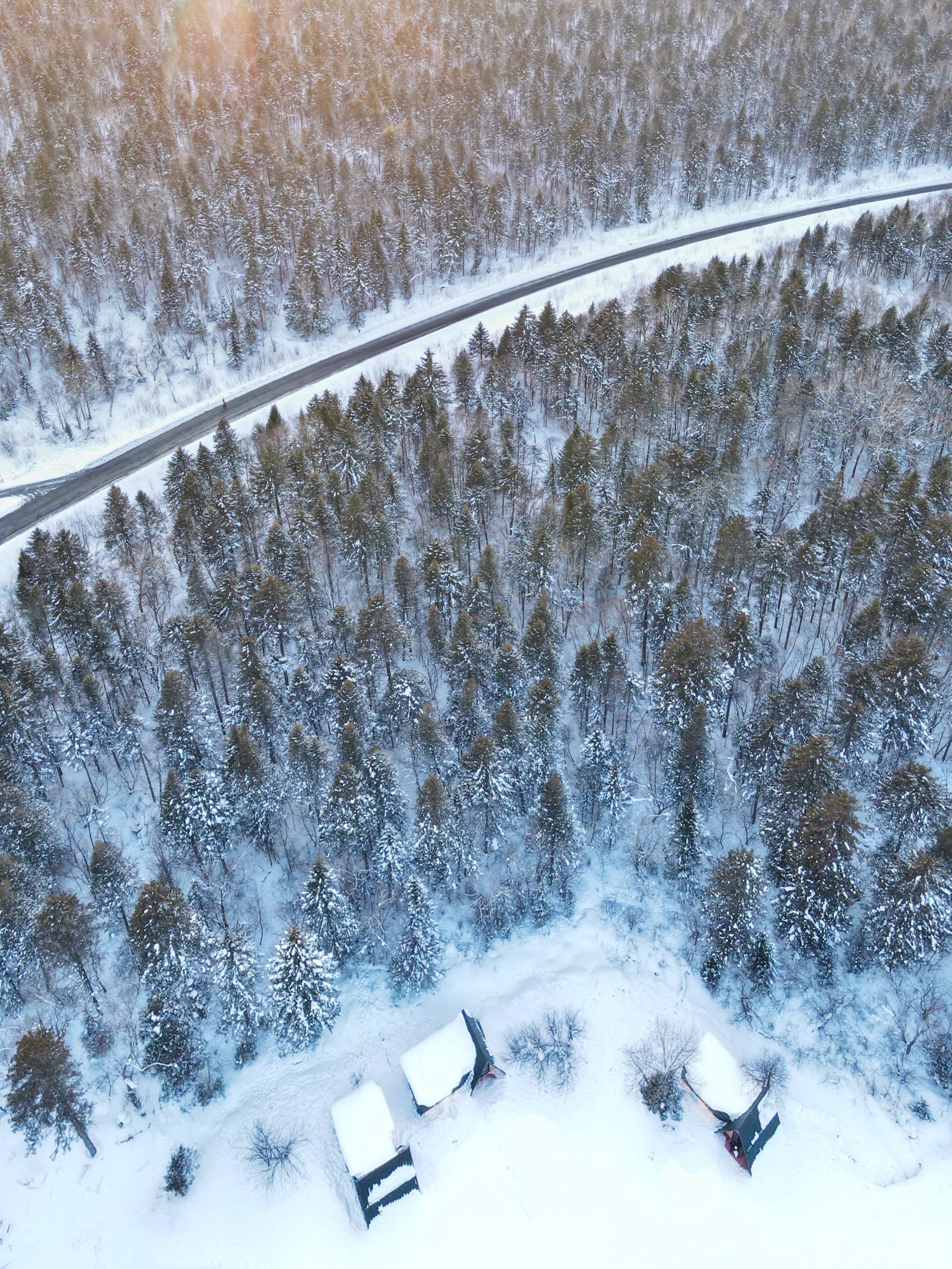 长白山雪景 摄影图片