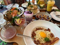 培根奶油意大利面-Chom Cafe and Restaurant