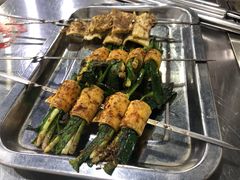 豆皮韭菜-张记烤羊腿(北花园店)