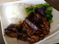 鱼香茄子鸡柳饭-都城快餐(都信店)