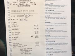 账单-Fergburger(皇后镇店)