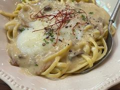 牛肝菌白汁玉子意面-CowCow其其·牛杂咖啡公司(六运店)