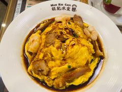 虾仁叉烧双拼滑蛋饭-旺记冰室(九龙中心大厦店)