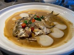 野生鲳鱼煮年糕-木守西溪溪隐餐厅