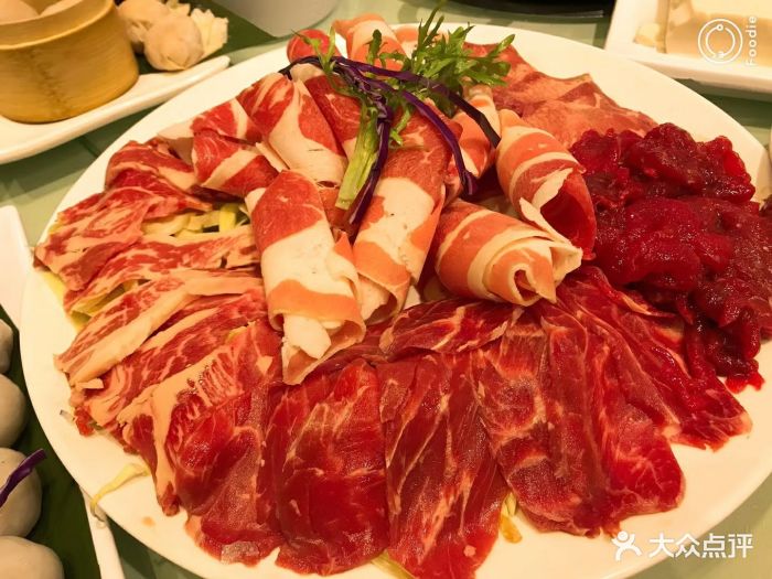 火汤港式牛肉火锅牛拼盘图片