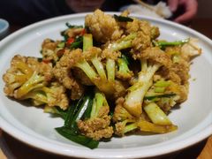 小炒有机菜花-銘悦阁烤鸭店