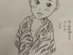 给客人画的卡通画-獨門烤肉(开发区店)