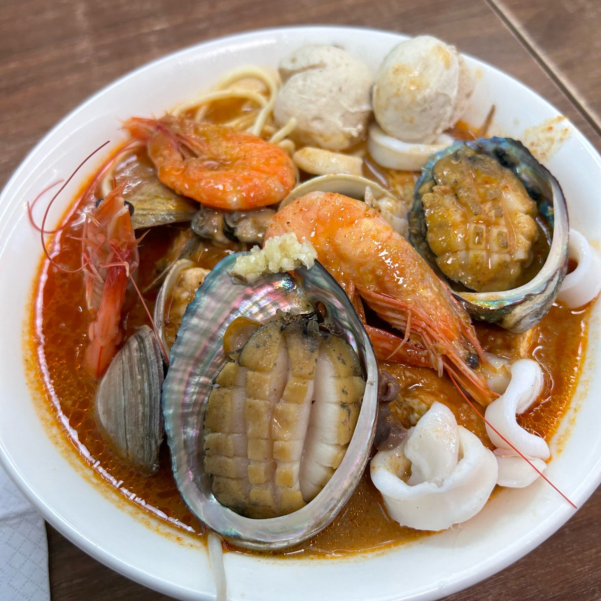 鲍鱼沙茶面!太好料啦🍤