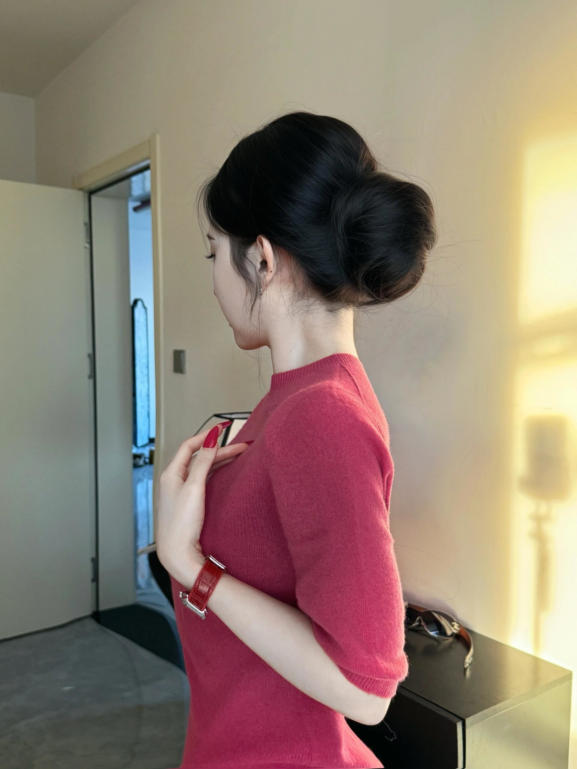 低丸子头#发型决定气质#盘发#简单好看发型