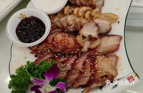 Braised Pork Belly with Barbecue Pork