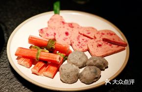 Canned Meat, Shrimp Paste Balls, and Crab Sticks Platter