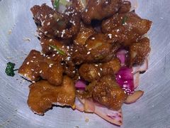 蒜香蜜汁排骨-绿茶餐厅(华联万柳店)