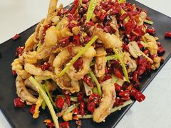 干煸鱿鱼须-大眼锅贴水饺(河东店)