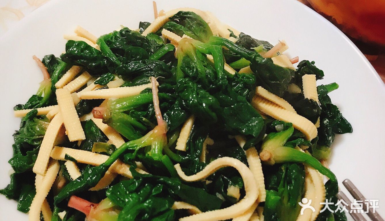 阿莲的私房菜之菠菜炒百叶