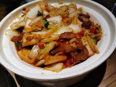油渣炒高山娃娃菜-老阿爸鲜鱼土菜(昆山花桥店)