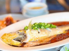 鸡油大红袍黄鱼-海天宴海阁·海鲜·鲁菜·青岛菜