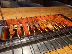 会自己转的烧烤炉-悦屋老板娘的烤肉店(紫薇田园店)