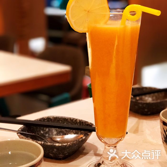 七八冷面鲜榨黄桃汁图片-北京韩国料理-大众点评网