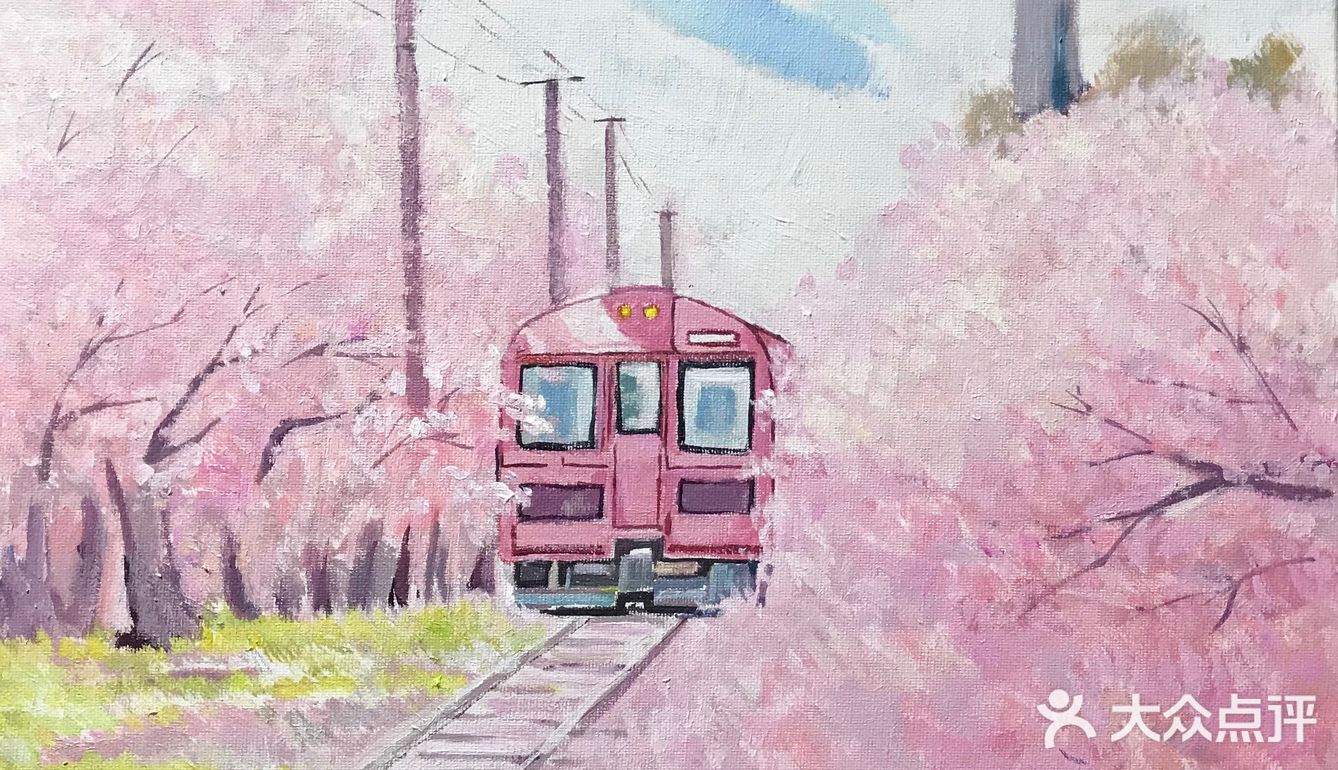 我画过的油画樱花