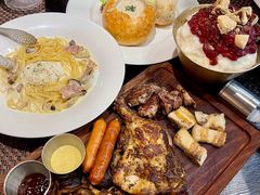 培根蛋汁意面-TAMATI(巴黎贝甜韩式西餐厅店)