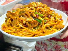 肉片炒拉条-八风爆肚面(海亮新英里店)