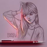 画家笔下会发光的人物手绘