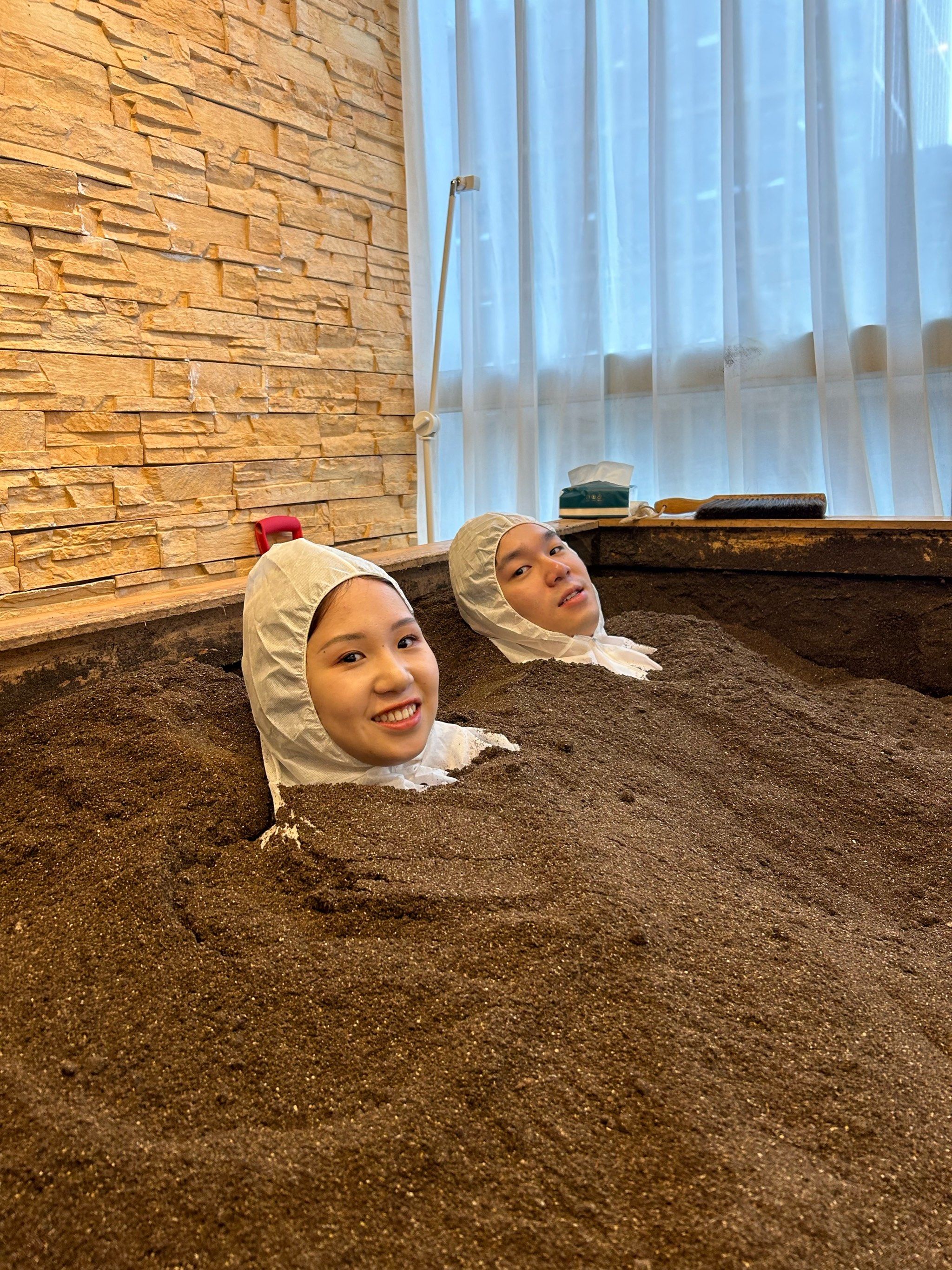 沙疗体验好享受呀!湿气重来埋一次