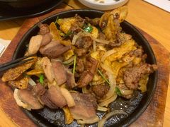铁板土豆煎牛肉-长寿参鸡汤(朝韩风情街店)