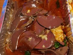 锡纸鸭血-路边摊小炉子烧烤