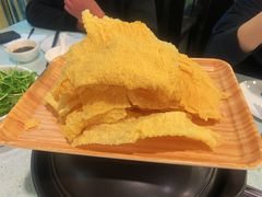 炸腐竹-烹然四季椰子鸡火锅(团结湖总店)
