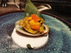 火焰黑鲍配海胆-岩也·日料与酒(龙岗天安云谷店)