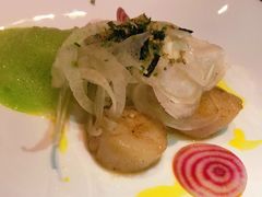 香煎扇贝佐咖喱白花菜泥-王品牛排(郑州大卫城店)