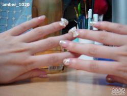 送了2个3D图案，还有花什么的-浪漫美甲美睫