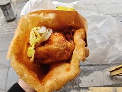 -小红车炸蛋葱油饼