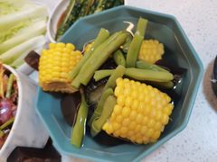 素拼汤(茄子玉米豆豆)-浮何烤铺(桐梓林店)