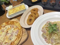 培根蘑菇奶油意大利面-新贝乐意大利餐厅(镇江苏宁广场店)