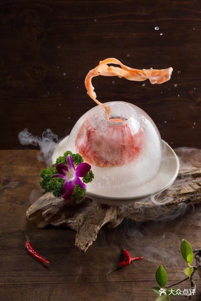 小龙坎老火锅(崇和路店)-冰球鹅肠-菜-冰球鹅肠图片-临海市美食-大众