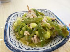 青椒毛豆肉丝-朱洪元苏式面馆(绿宝广场店)