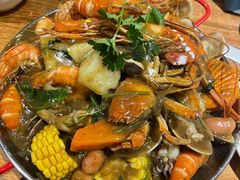 手抓海鲜黄咖喱味-仓库南洋海鲜小排档(柳河路店)