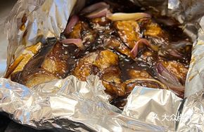 Sweet and Sour Eggplant on Iron Plate