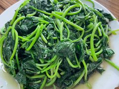 虾酱地瓜叶-海口滨海新村143号海南老字号炒菜店