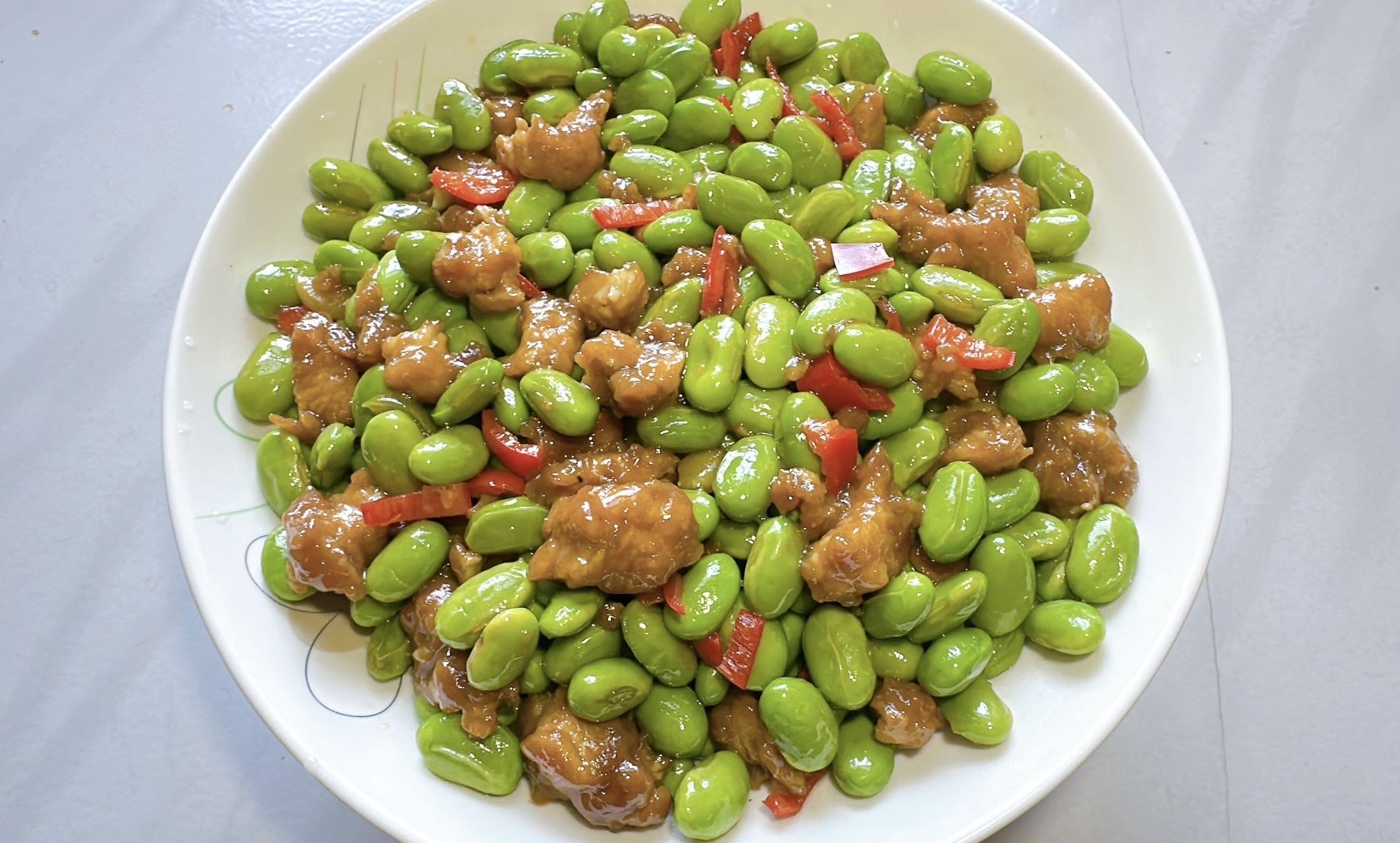 毛豆焖鸡丁,绝了❗️