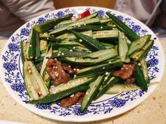 牛肉炒秋葵-明腾壹间茶餐厅(新都会花园广场店)