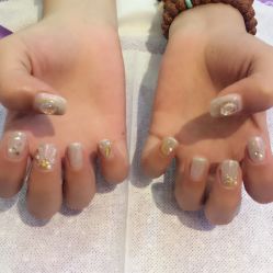 手部美甲 渐变人鱼胶 贝壳甲-挚爱美甲Bloved Nail