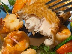 香煎泰国黑虎虾鲷鱼时蔬-燃扒房Steakhouse(皇庭店)