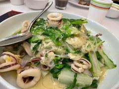 笔管鱼小白菜-开海·红岛海鲜虾水饺(石老人店)