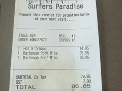 账单-Pancakes on the rocks(Darling Harbour)