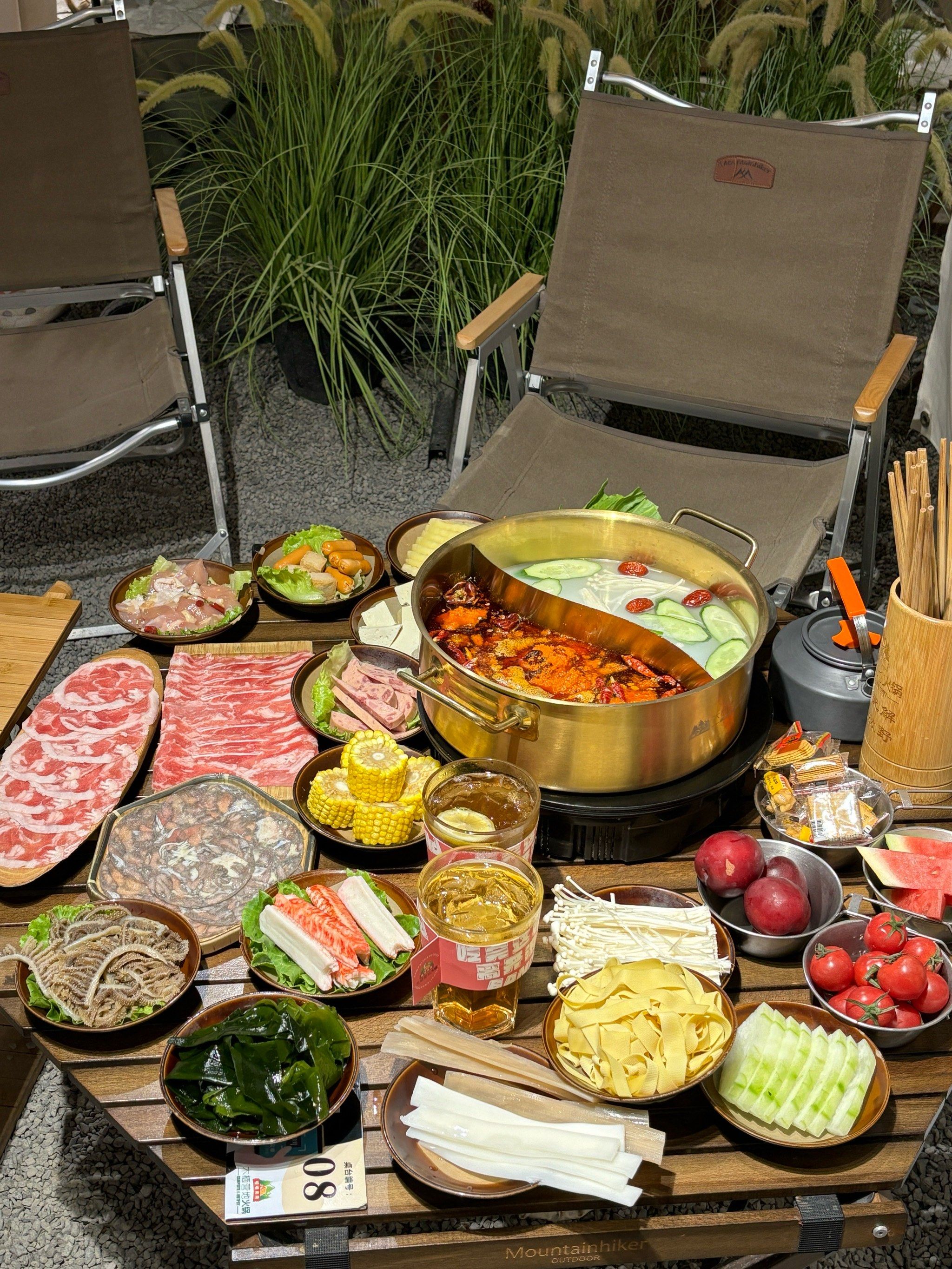 郑州竟然有这么好的营地火锅!