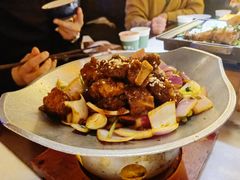 蒜香蜜汁排骨-绿茶餐厅(松江万达店)